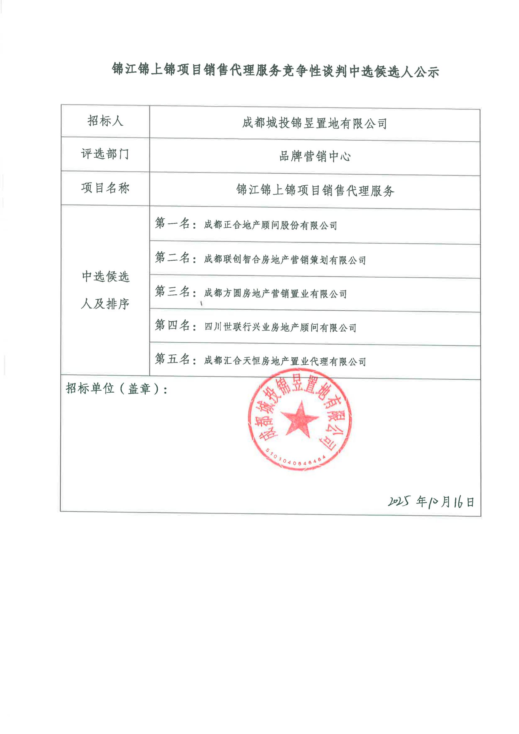 锦江锦上锦项目销售代理服务竞争性谈判中选候选人公示_01